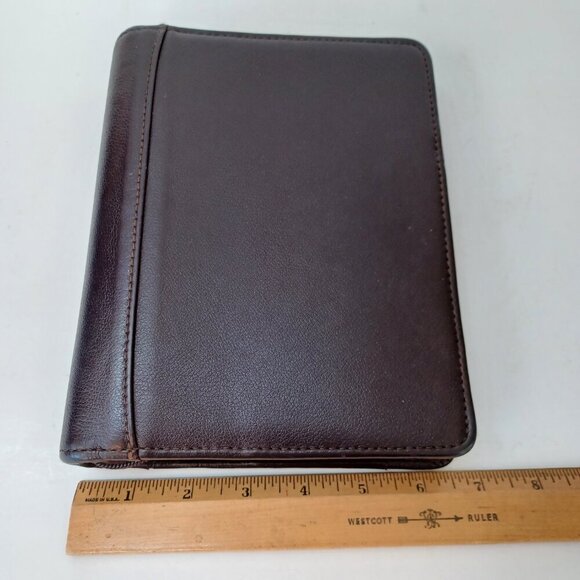 Franklin Covey Planner Franklin Quest Binder Brown Leather 6 Ring Organizer - Picture 10 of 16